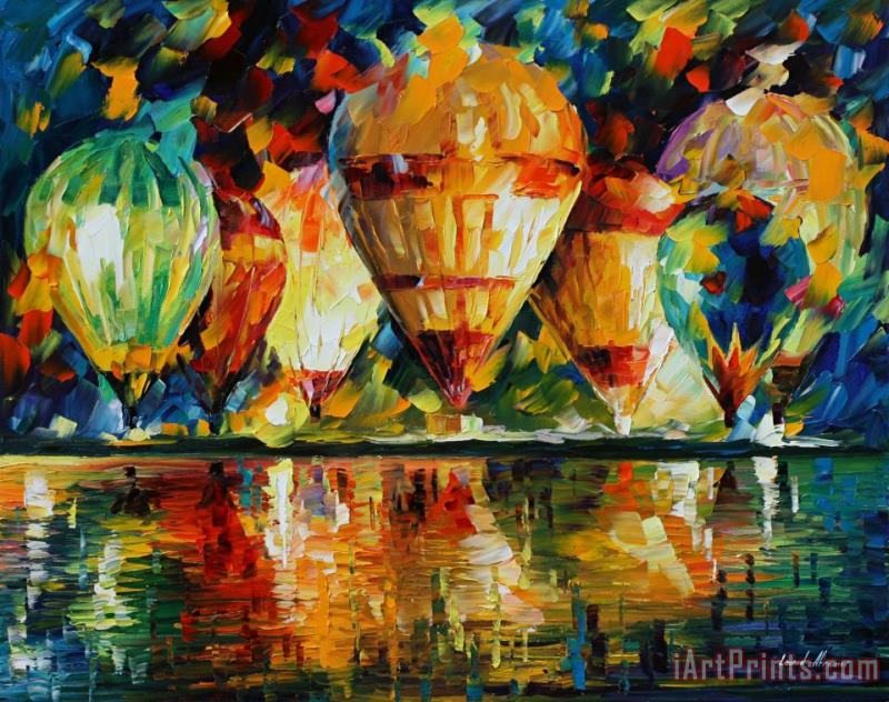 Leonid Afremov Ballon Show Art Print