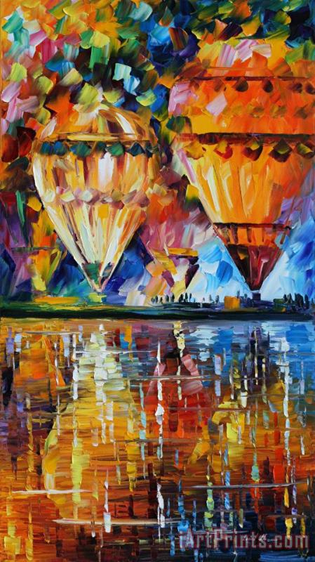 Balloon Reflections painting - Leonid Afremov Balloon Reflections Art Print