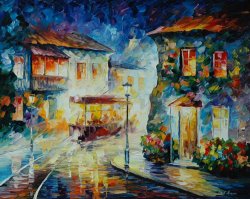 Leonid Afremov City From Dreams painting
