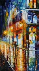 Leonid Afremov City Of Rain painting