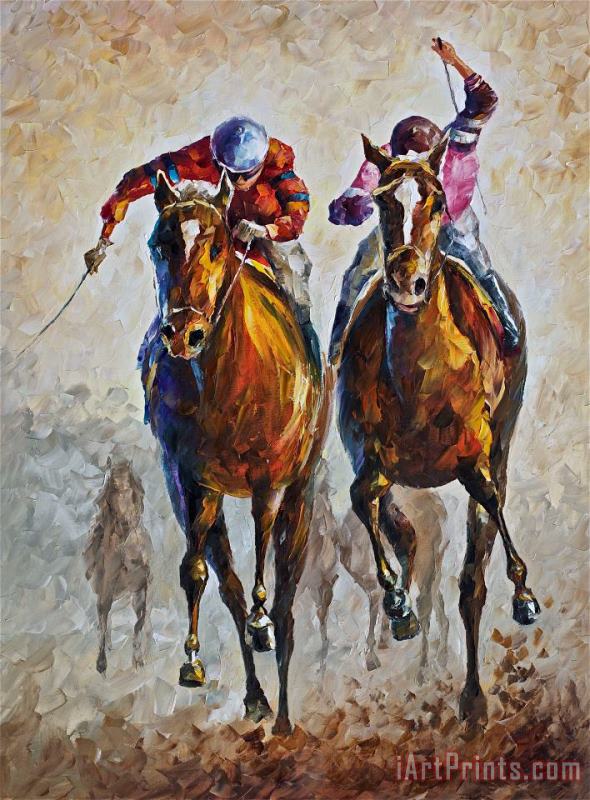 Contenders High Resolution Image painting - Leonid Afremov Contenders High Resolution Image Art Print