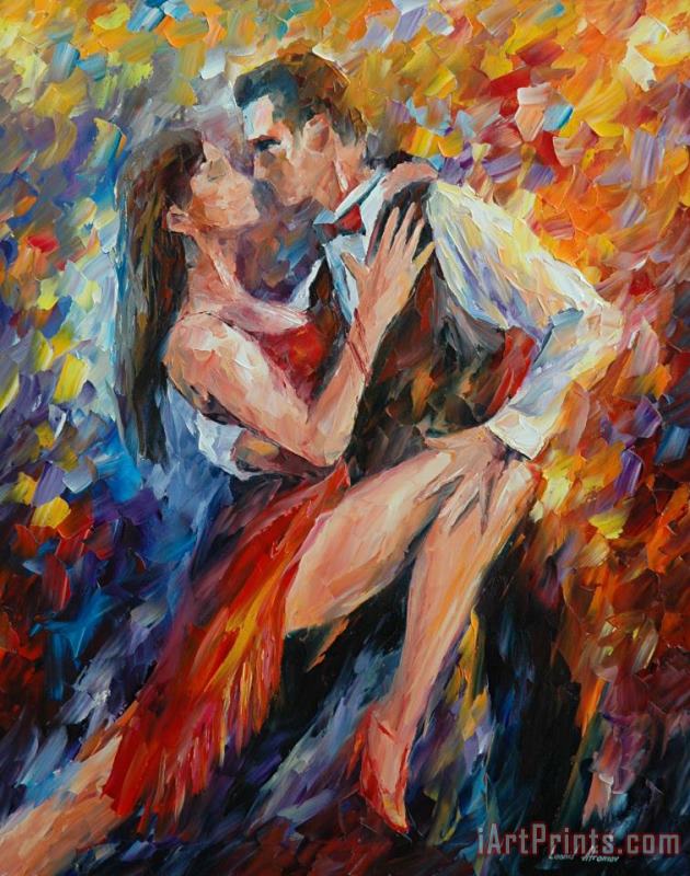 Leonid Afremov Delightful Tango Art Print