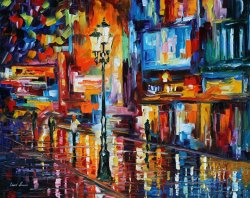 Leonid Afremov Downtown Lights