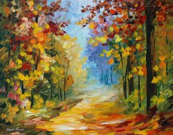 Leonid Afremov Early Morning In The Woods