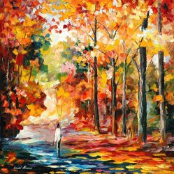 Leonid Afremov Fall Attraction painting