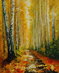 Leonid Afremov Fall Birches