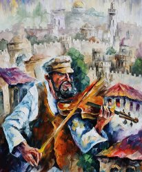 Leonid Afremov Fiddler  - Commissioned painting painting