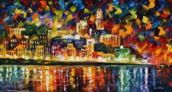 Leonid Afremov Fiesta In The Harbor