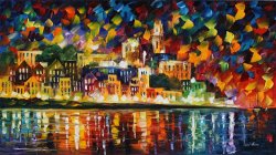 Leonid Afremov Fiesta In The Harbor