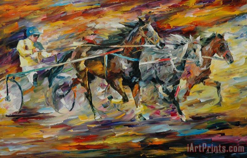 Leonid Afremov Flaming Chariot Art Painting