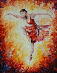 Leonid Afremov Flaming Dance painting