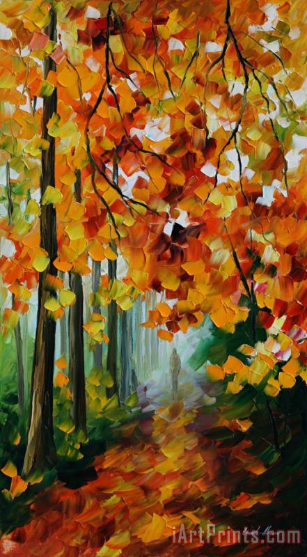 Leonid Afremov Foggy Forest Art Painting