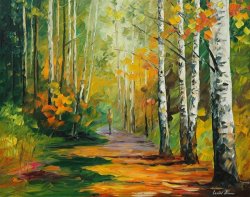 Leonid Afremov Forest Road