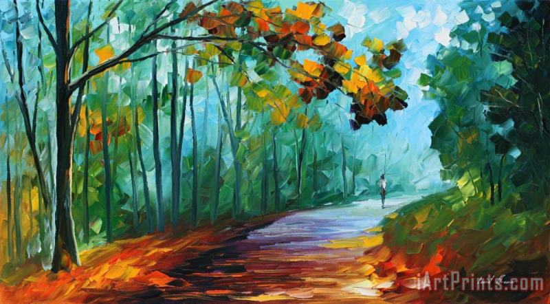 Fresh Forest painting - Leonid Afremov Fresh Forest Art Print