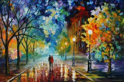 Leonid Afremov Freshness Of Cold painting