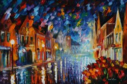 Leonid Afremov Frozen Night painting
