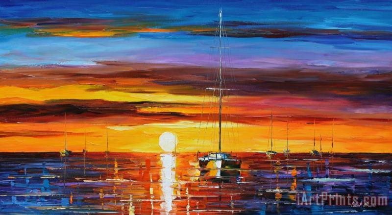 Hot Sunrise painting - Leonid Afremov Hot Sunrise Art Print