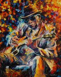 Leonid Afremov John Lee Hooker painting