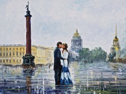 Leonid Afremov Kiss In St. Petersburg