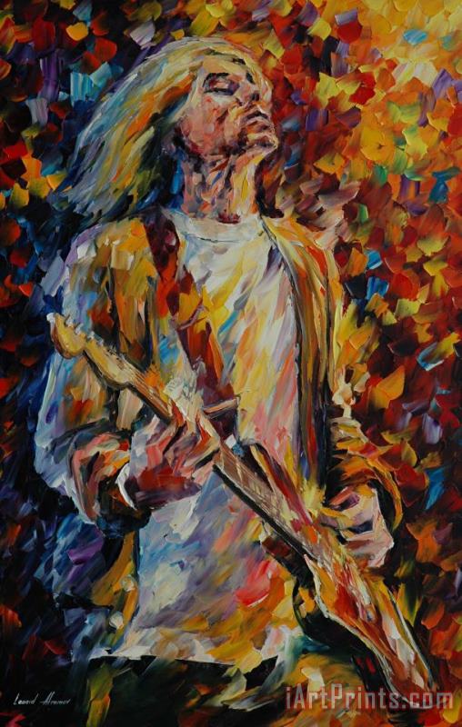 Leonid Afremov Kurt Cobain Art Painting