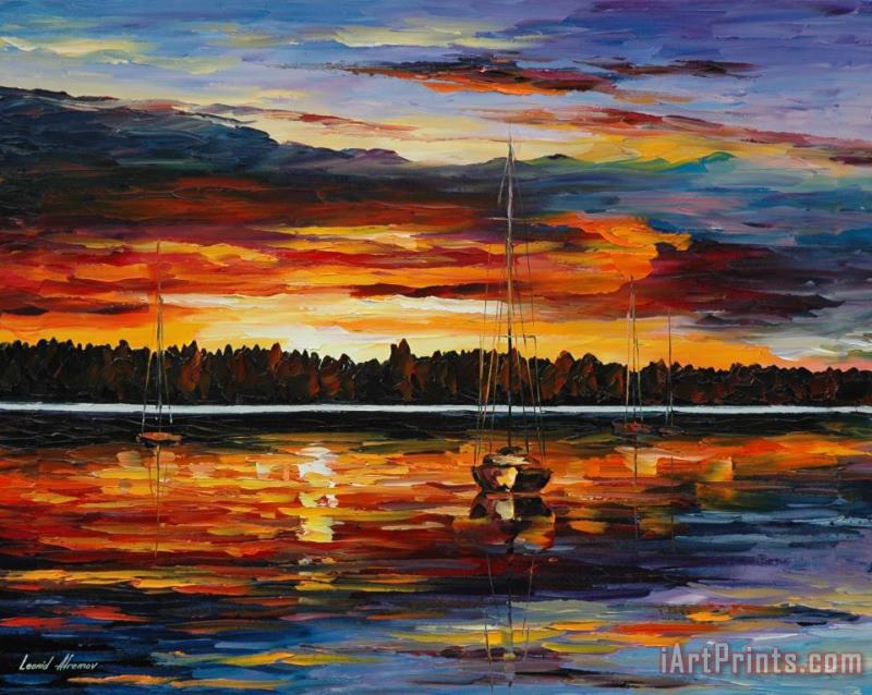 Lake Dreams painting - Leonid Afremov Lake Dreams Art Print