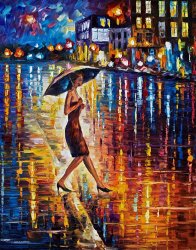 Leonid Afremov Late Return High Resolution Image painting