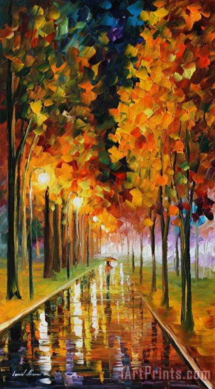 Light Of Autumn painting - Leonid Afremov Light Of Autumn Art Print