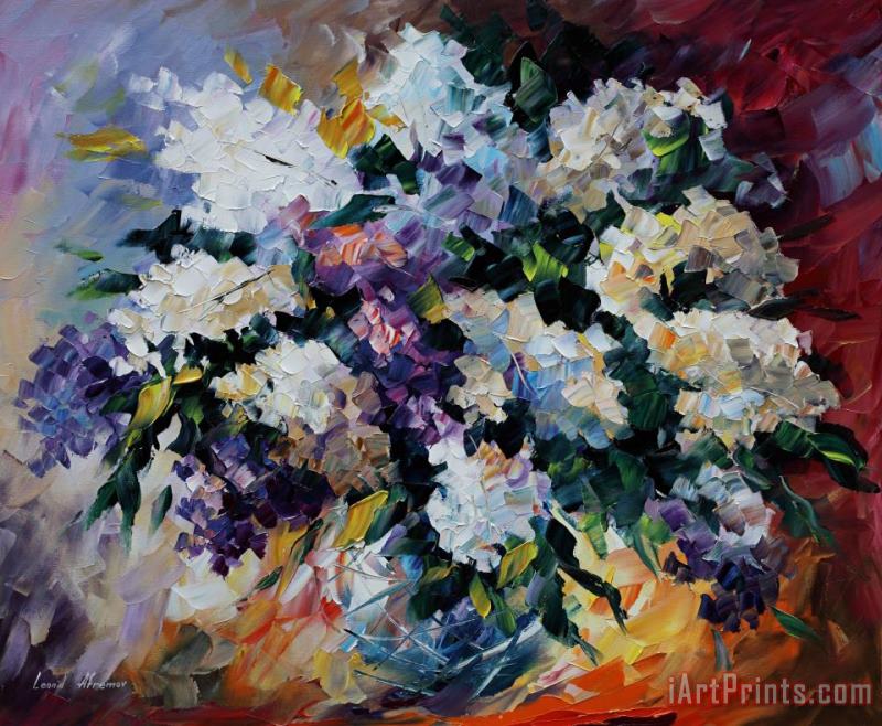 Lilac painting - Leonid Afremov Lilac Art Print