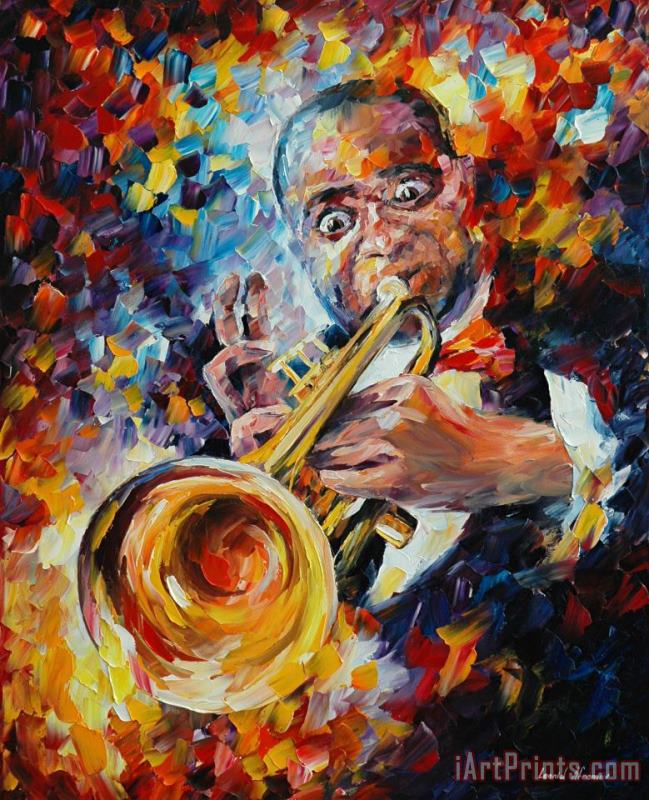 Louis Armstrong painting - Leonid Afremov Louis Armstrong Art Print