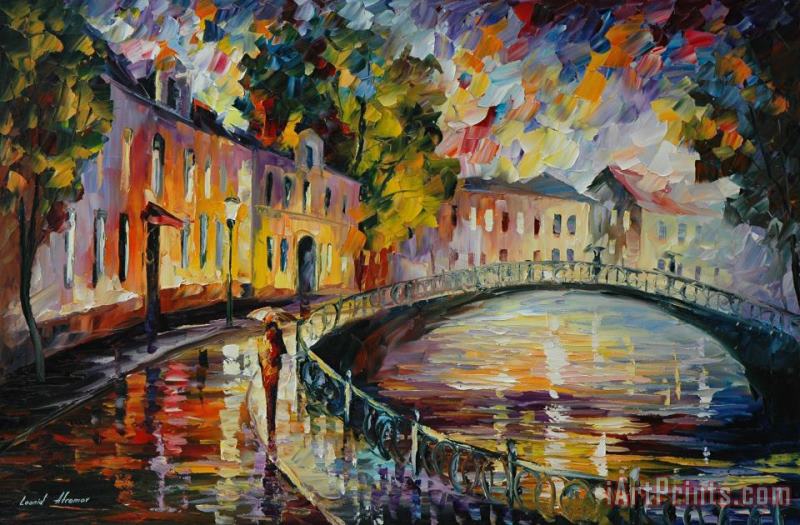 Leonid Afremov Magic Bridge Art Painting