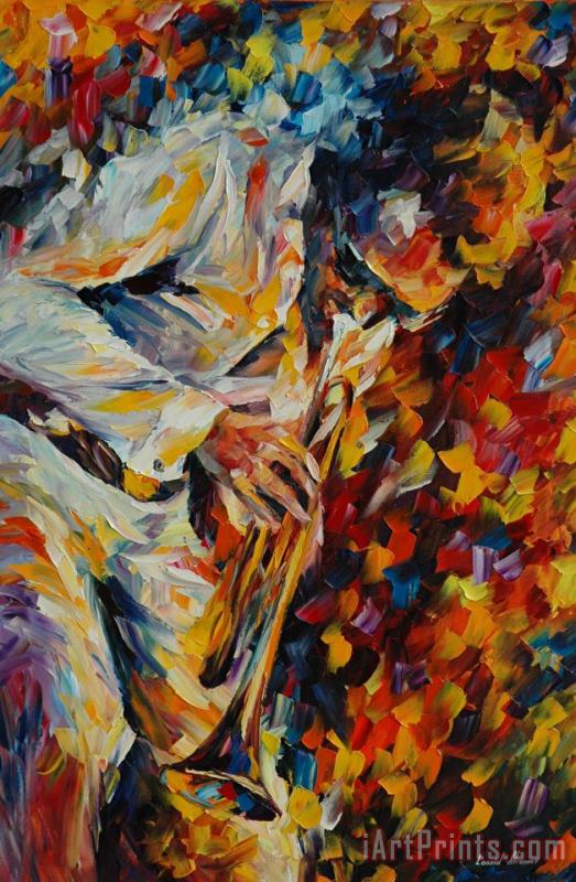 Leonid Afremov Miles Davis Old Trumpet Art Painting