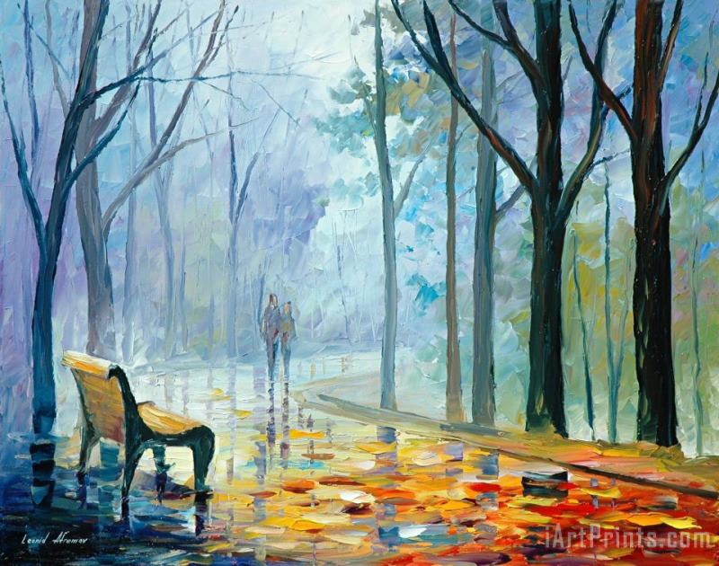 Leonid Afremov Misty Alley Art Painting
