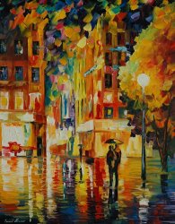 Leonid Afremov Night In New York painting