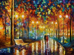 Leonid Afremov Rain's Rustle