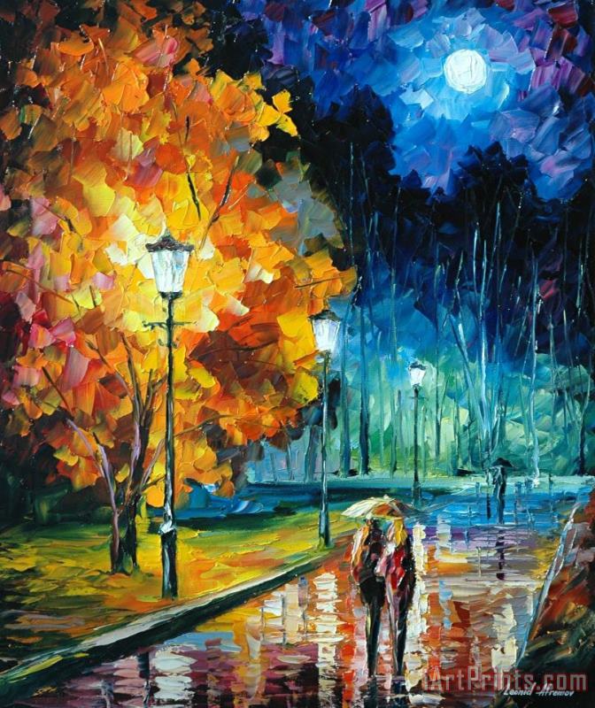 Leonid Afremov Romantic Night Art Painting