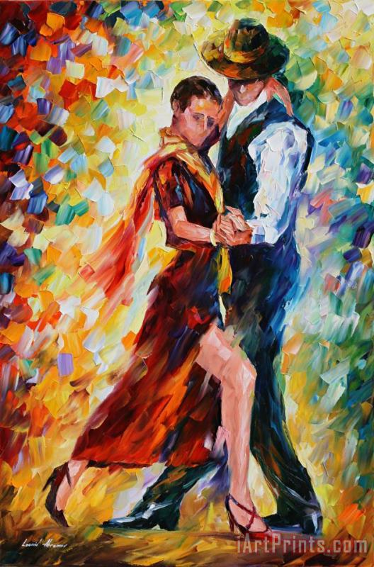 Romantic Tango painting - Leonid Afremov Romantic Tango Art Print