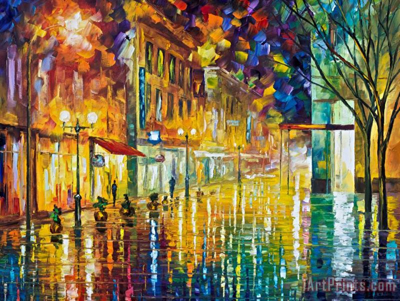 Scent Of Rain High Resolution painting - Leonid Afremov Scent Of Rain High Resolution Art Print
