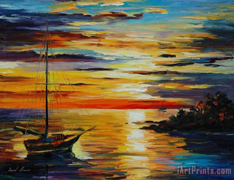 Leonid Afremov Spring Harbor Art Painting