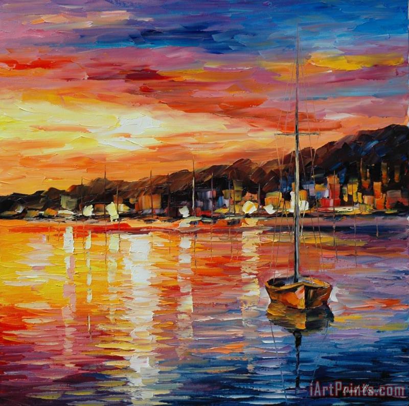 Sunrise painting - Leonid Afremov Sunrise Art Print