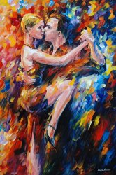 Leonid Afremov Tango Of Love painting