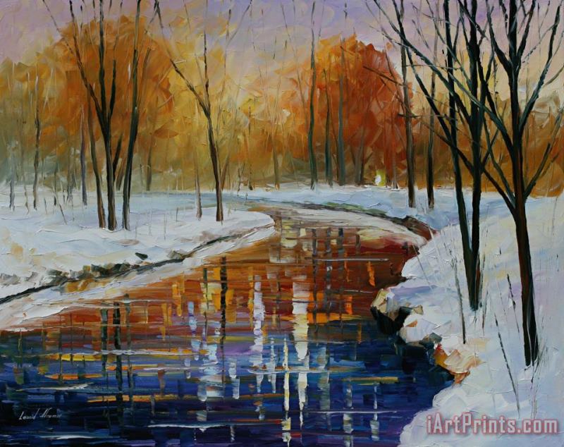 The Energy Of Winter painting - Leonid Afremov The Energy Of Winter Art Print
