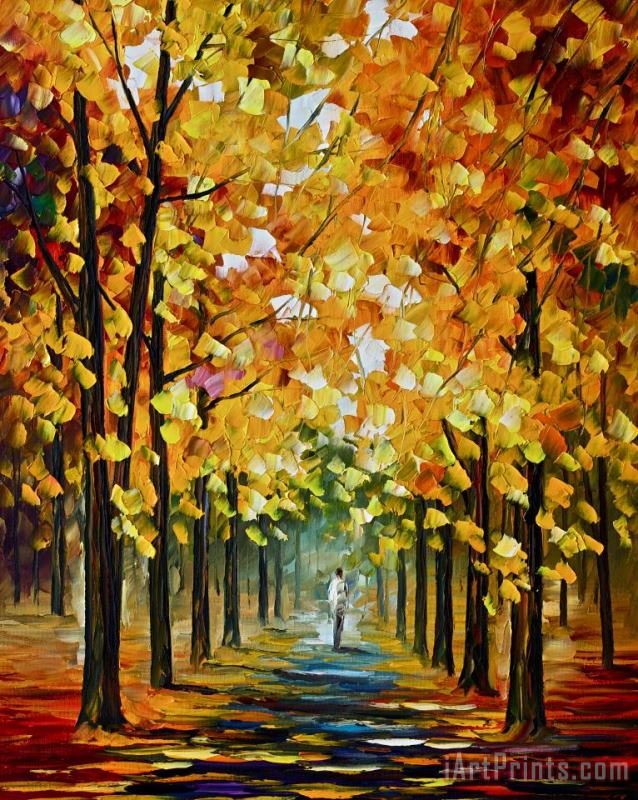 The Gold Of Fall painting - Leonid Afremov The Gold Of Fall Art Print