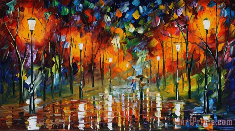 Leonid Afremov The Scent Of The Rain Art Print