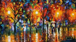 Leonid Afremov The Song Of The Rain painting