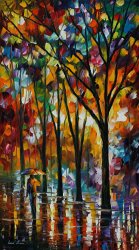 Leonid Afremov The Spectrum Of The Rain painting