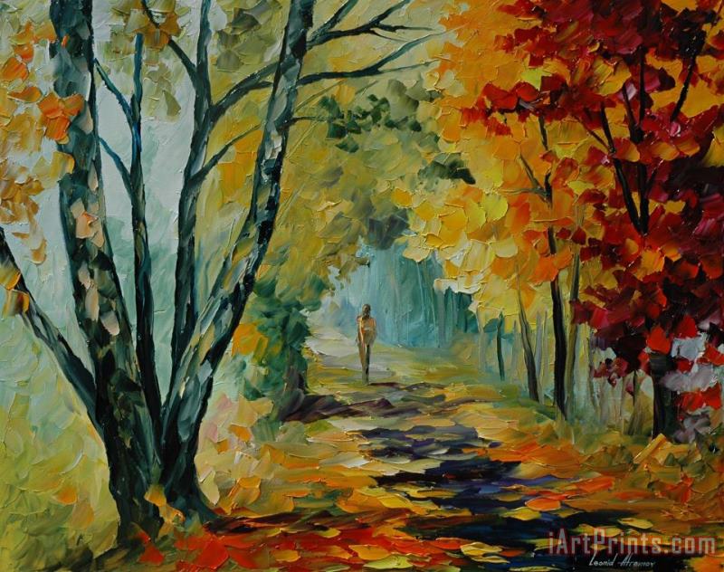 Two Birches painting - Leonid Afremov Two Birches Art Print