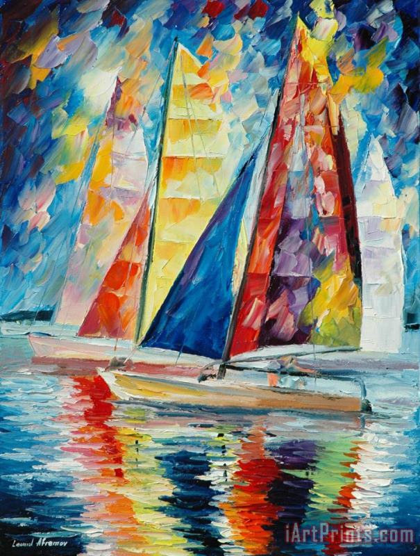 Leonid Afremov Wind In Sails Art Painting