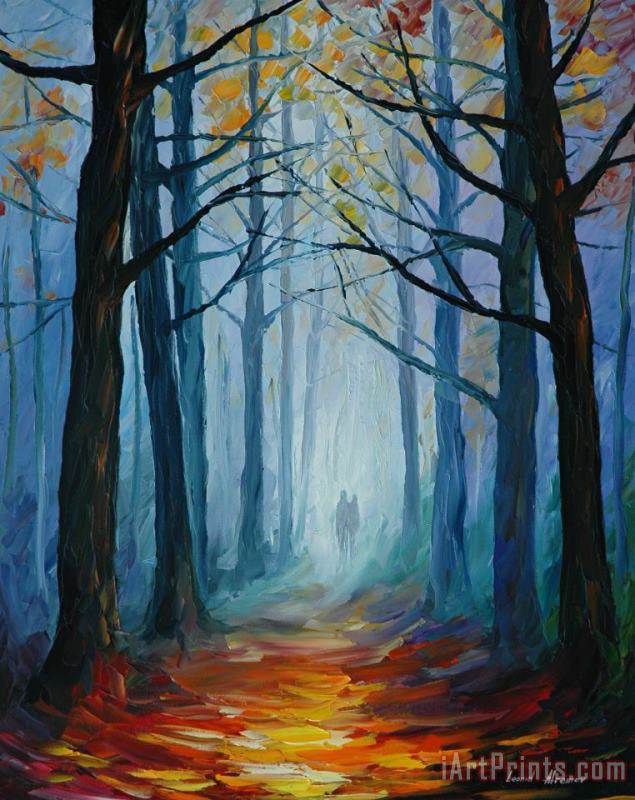 Wise Forest painting - Leonid Afremov Wise Forest Art Print