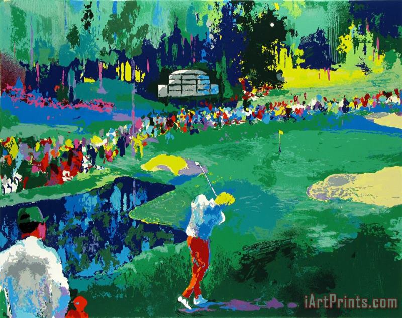 16th at Augusta painting - Leroy Neiman 16th at Augusta Art Print