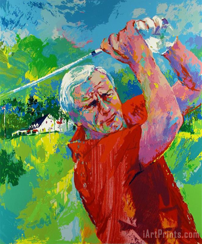 Arnold Palmer at Latrobe painting - Leroy Neiman Arnold Palmer at Latrobe Art Print